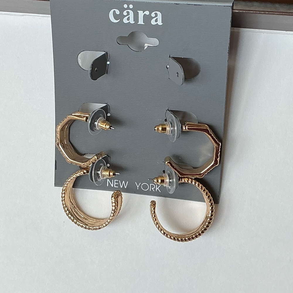 CARA NEW YORK  Set of 2 Huggie Hoop Earrings